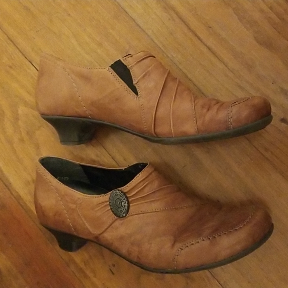 Rieker tan leather shoes - Picture 4 of 8